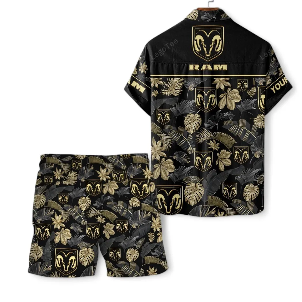 ram truck hawaiian shirt set for men gift for ram truck lovers gift for him husband boyfriend car139021125148 1 3yaed