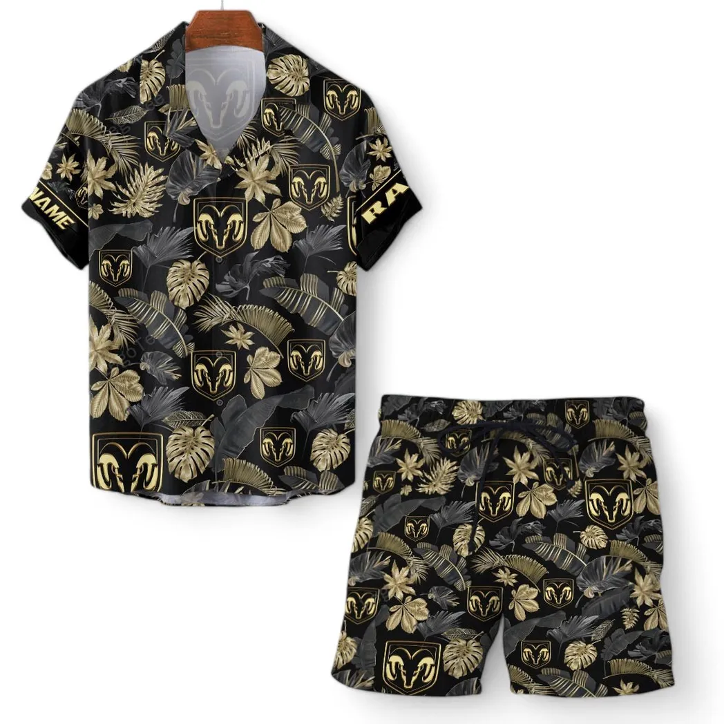 ram truck hawaiian shirt set for men gift for ram truck lovers gift for him husband boyfriend car139021125148 1 antct