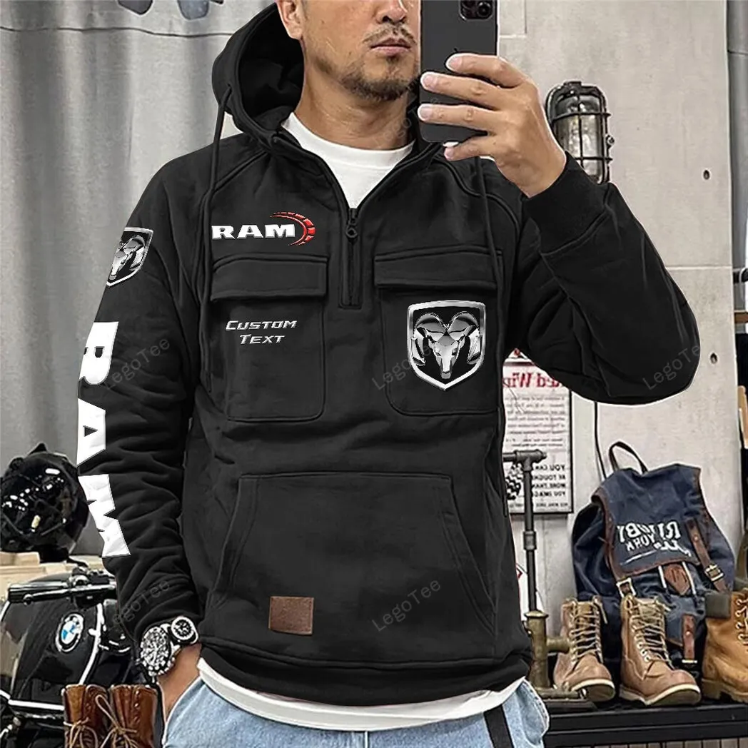 ram truck tactical quarter zip hoodie car106021525005 gifts for men him husband boyfriend black kkobz