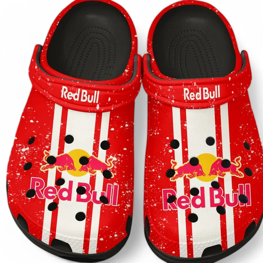 Red Bull Crocs, Gift For Red Bull Lovers, Gift For Him, Husband, Boyfriend CAR62022025100 - Black