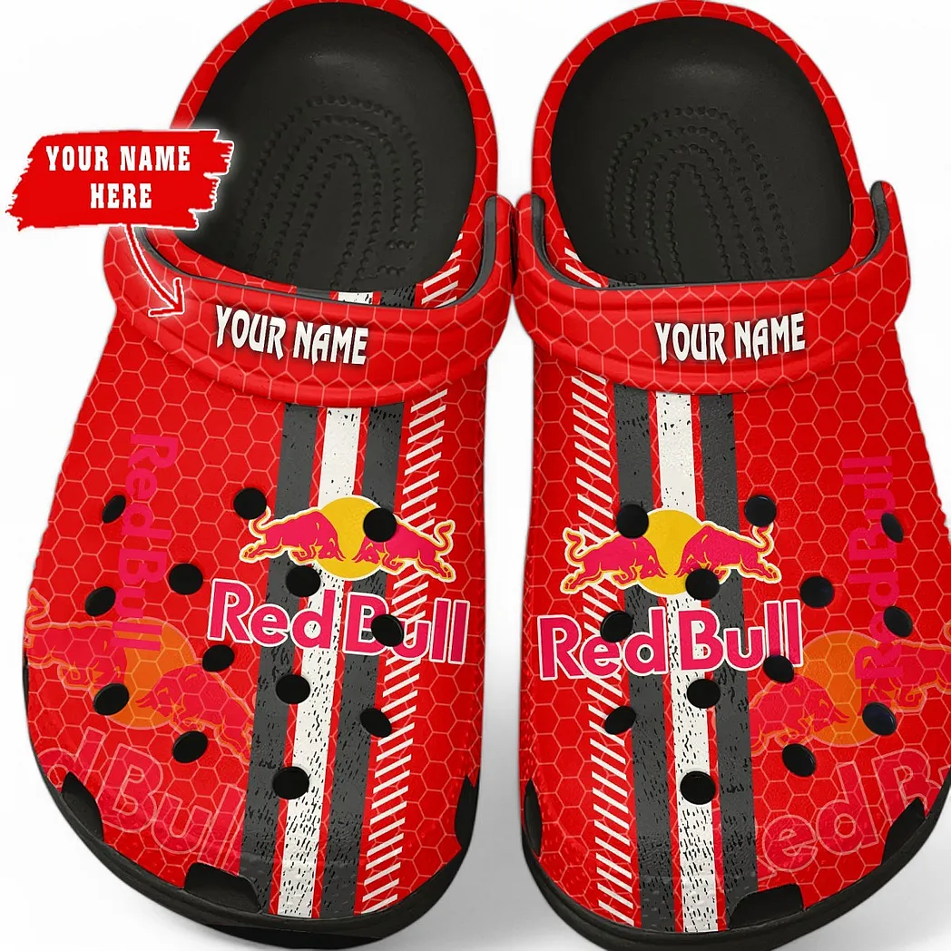 red bull crocs shoes gift for red bull lovers birthday gift for husband boyfriend car82022025646 black g3fiv