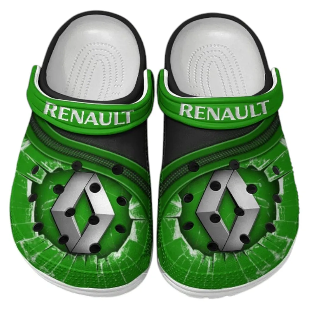 Renault Crocs Clogs Men Women, Gift For Renault Fan CAR188032025143 - Green