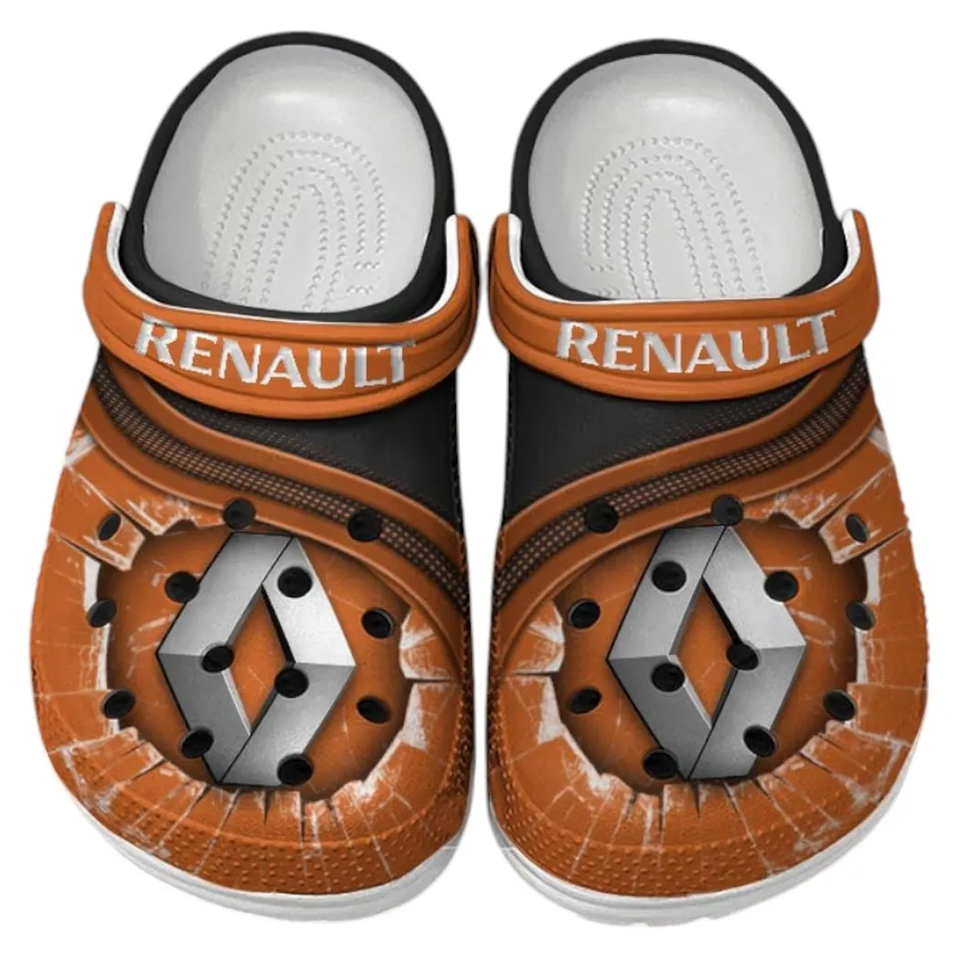 Renault Crocs Clogs Men Women, Gift For Renault Fan CAR188032025143 - Orange