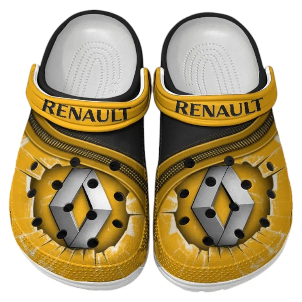 Renault Crocs Clogs Men Women, Gift For Renault Fan CAR188032025143 - Yellow