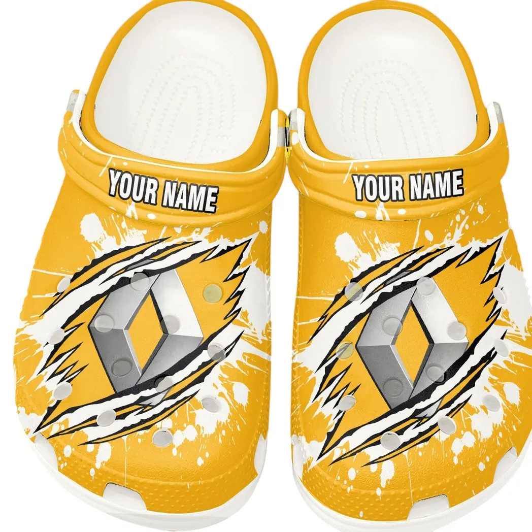 Renault Crocs, Gift For Renault Lovers, Gift For Him, Husband, Boyfriend CAR15303042524 - White