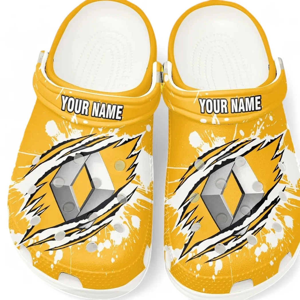 Renault Crocs, Gift For Renault Lovers, Gift For Him, Husband, Boyfriend CAR5602192569 - White