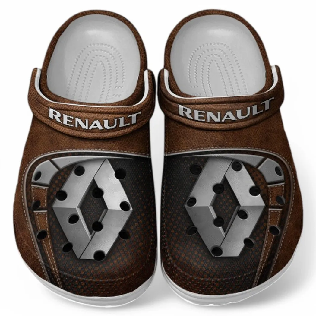 Renault Crocs Sandals For Men Women, Gift For Renault Fan CAR177031425606 - Brown