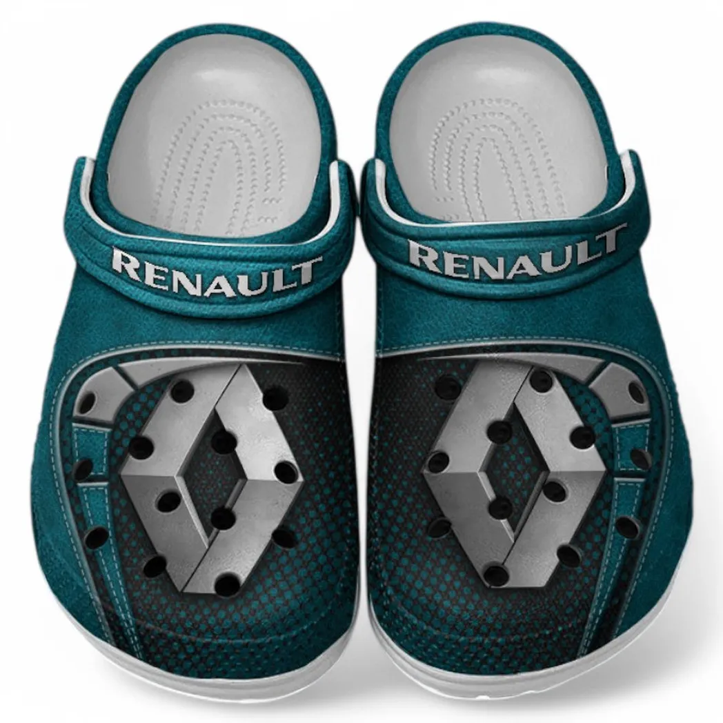 Renault Crocs Sandals For Men Women, Gift For Renault Fan CAR177031425606 - Cyan