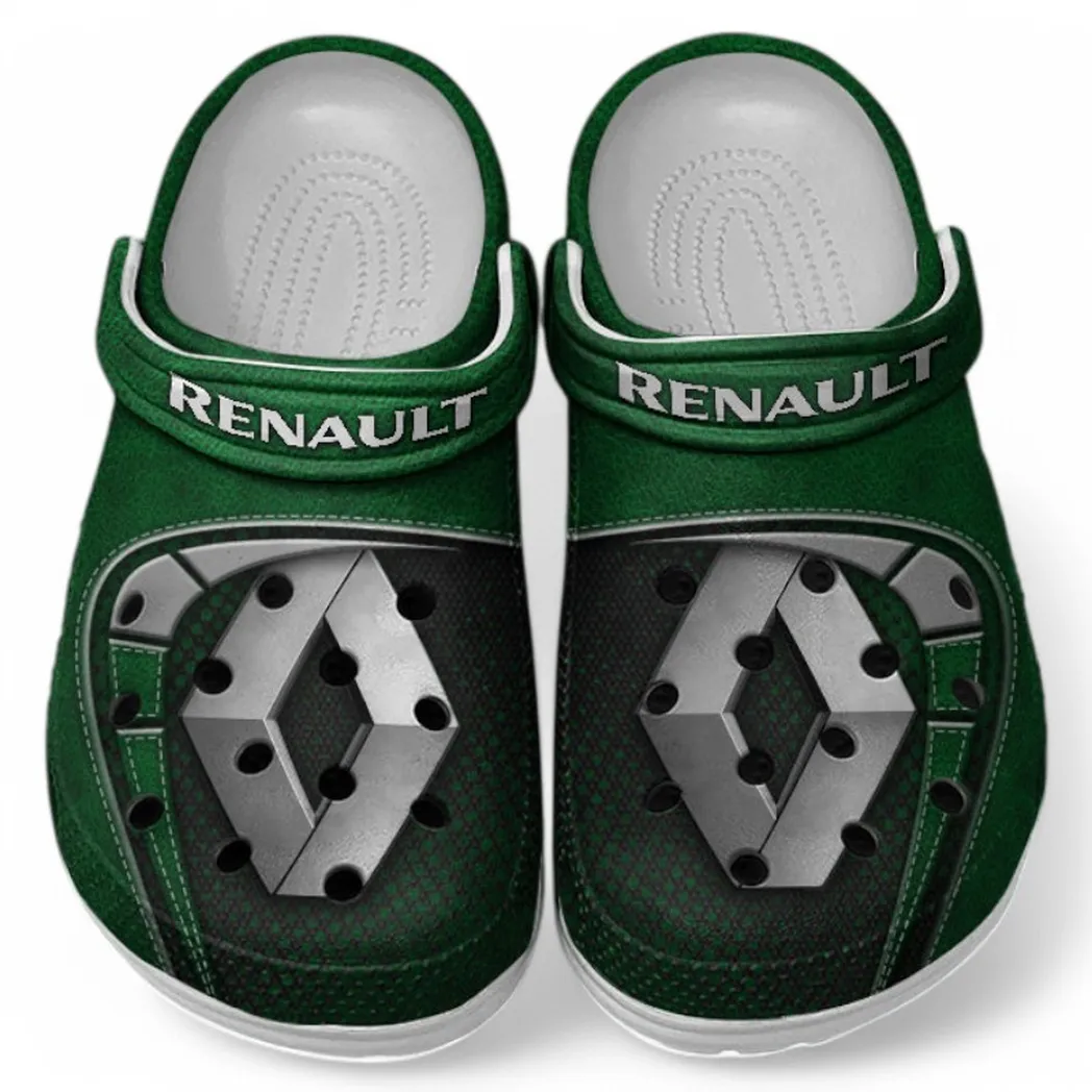 Renault Crocs Sandals For Men Women, Gift For Renault Fan CAR177031425606 - Green