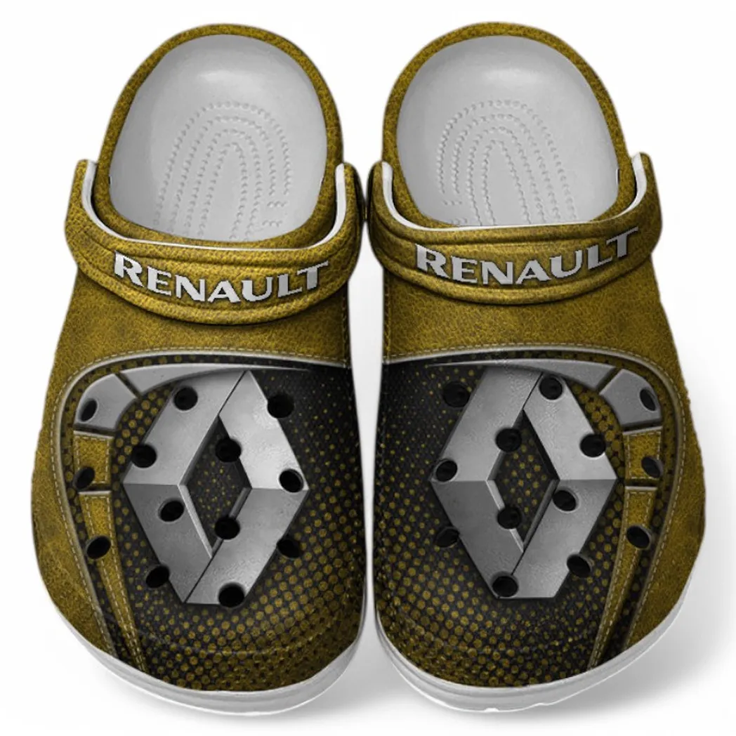 Renault Crocs Sandals For Men Women, Gift For Renault Fan CAR177031425606 - Yellow