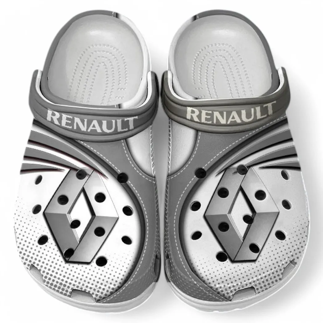 Renault Crocs Sandals For Men Women, Gift For Renault Fan CAR181031525716 - Gray