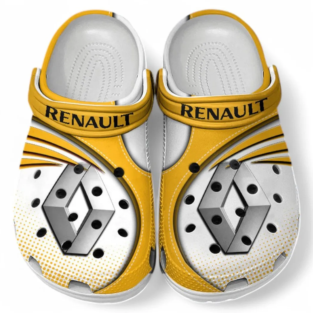 Renault Crocs Sandals For Men Women, Gift For Renault Fan CAR181031525716 - Yellow