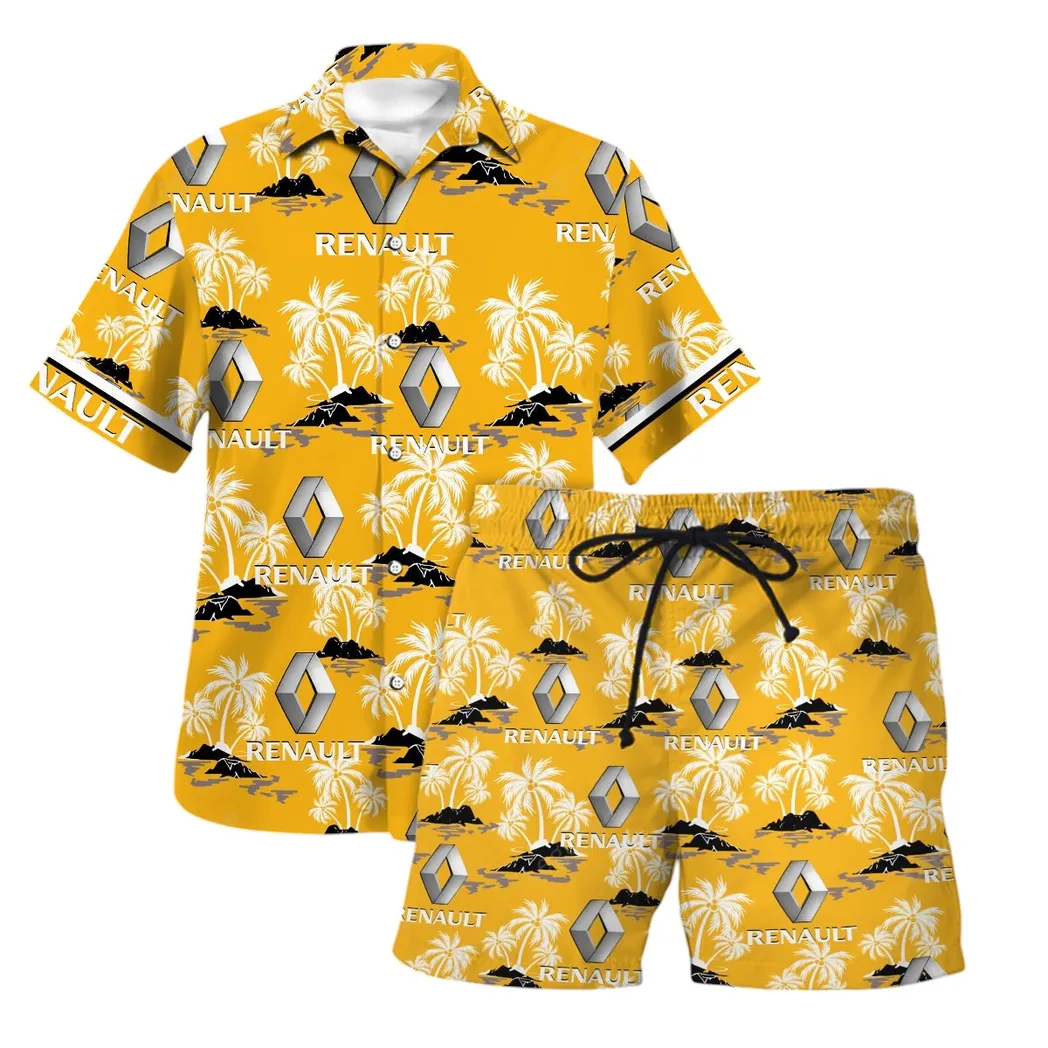 renault hawaiian shirt set for men gift for renault lovers gift for him husband boyfriend car144021125514 1 pywri