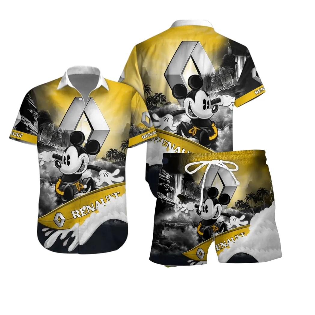 Renault Hawaiian Shirt Set, Gift For Renault Lovers, Gift For Him, Husband, Boyfriend CAR53030625099