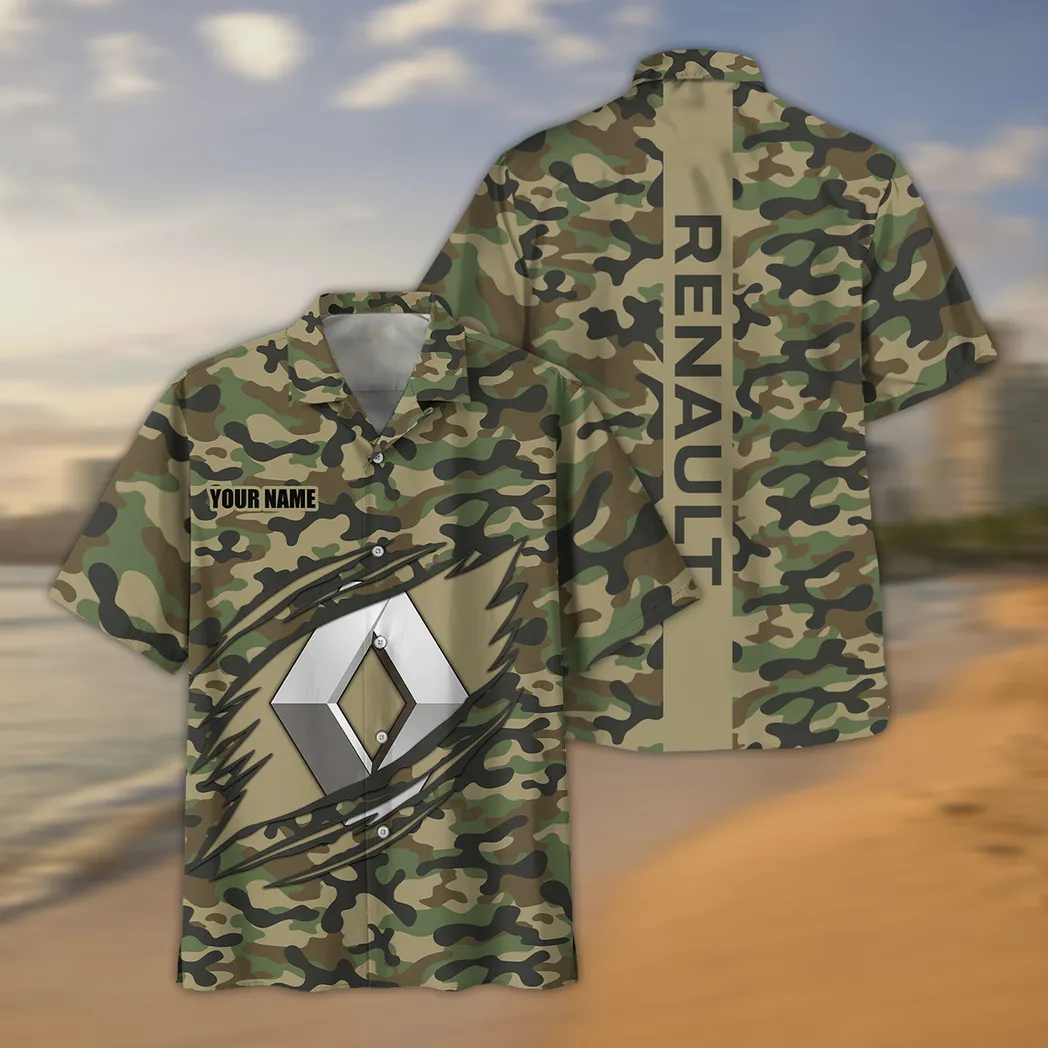 renault hawaiian shirt style camo oversized hawaiian car210040825732