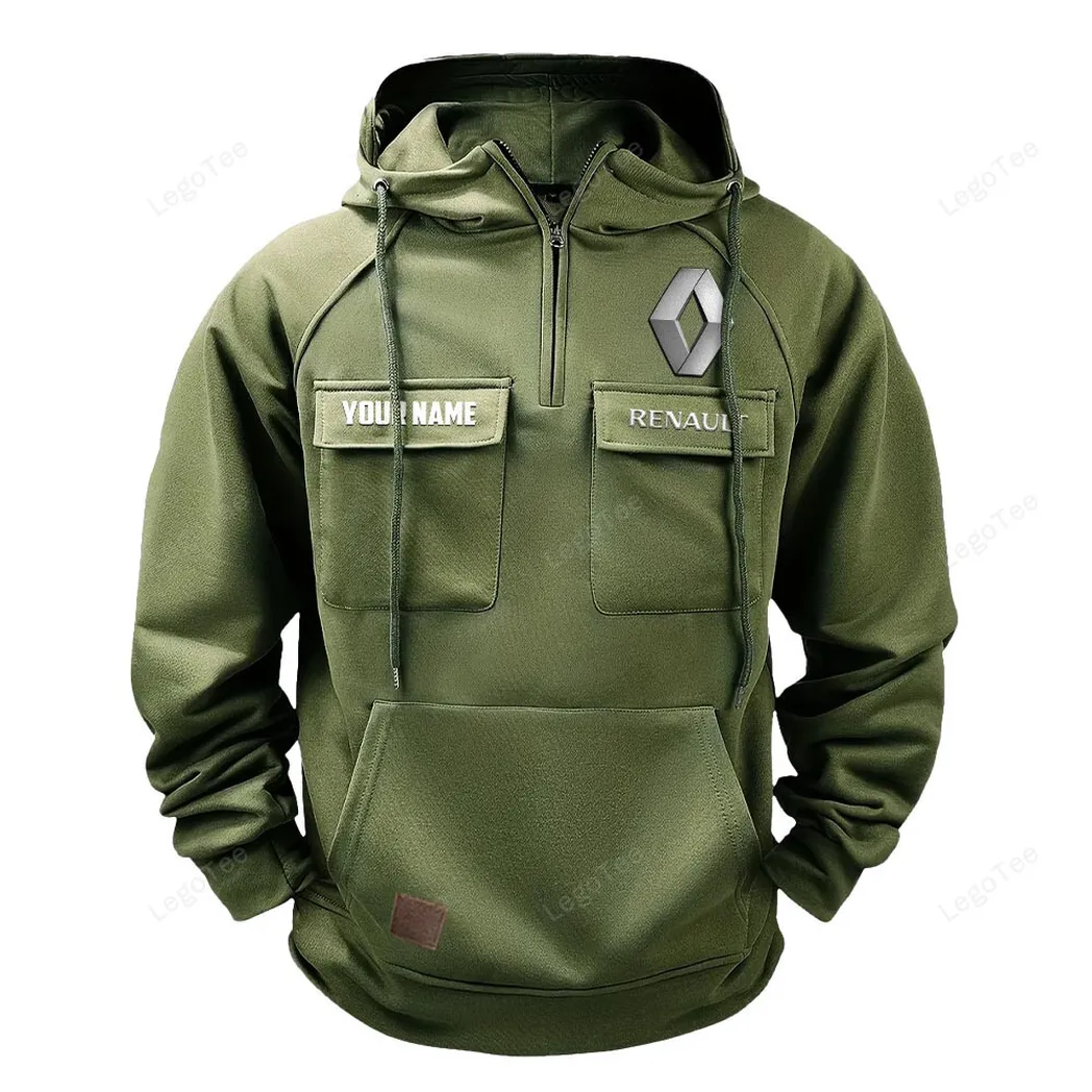 renault tactical quarter zip hoodie gift for renault lovers gift for him husband boyfriend army green car109021425342 1 7rkfi