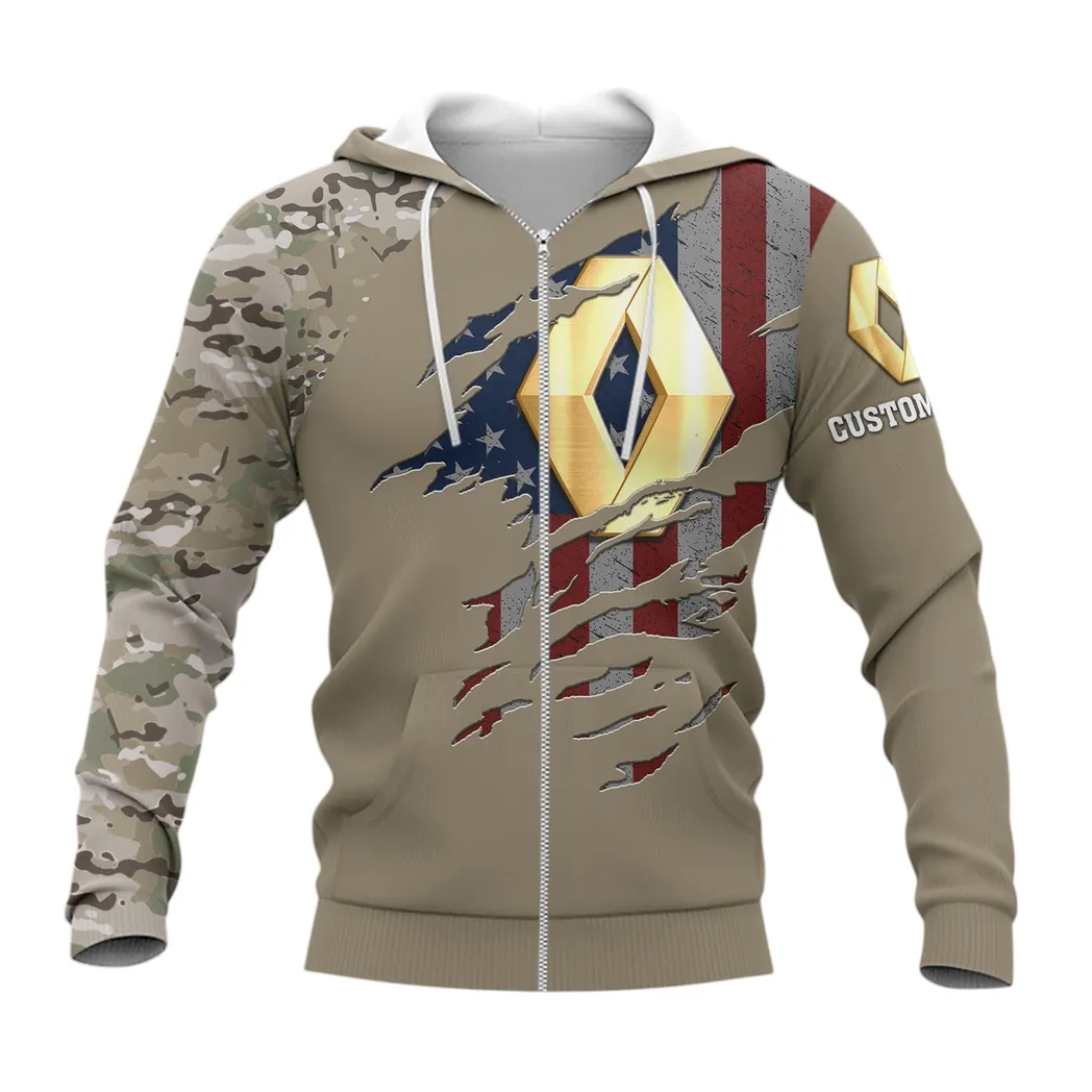 Renault Zipper Hoodie, Gift For Renault Lovers, Gift For Him, Husband, Boyfriend CAR46021725090-3