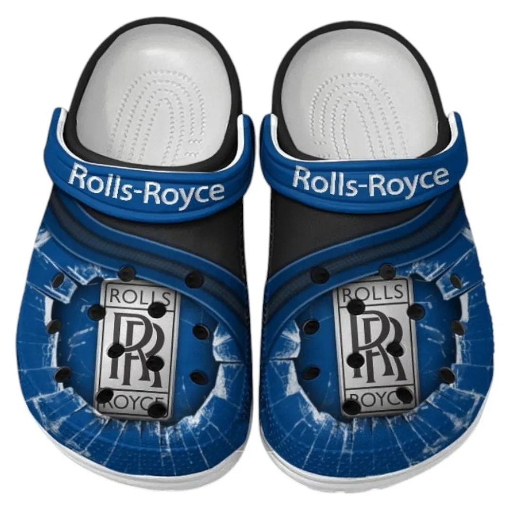Rolls Royce Crocs Clogs Men Women, Gift For Rolls Royce Fan CAR188032025185 - Blue