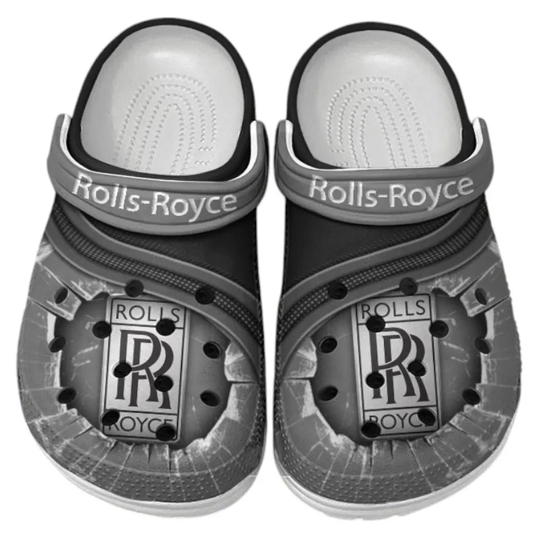 Rolls Royce Crocs Clogs Men Women, Gift For Rolls Royce Fan CAR188032025185 - Gray