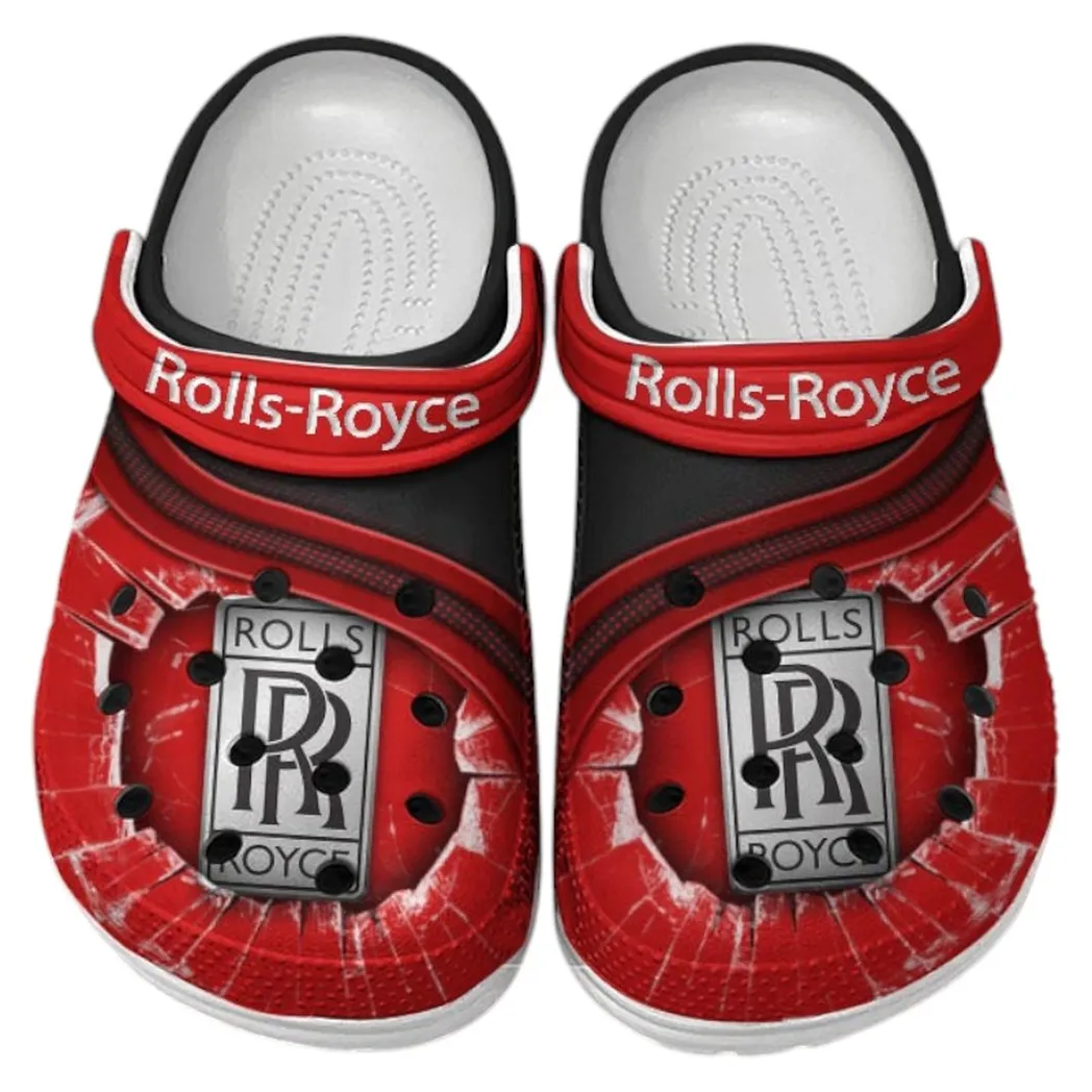 Rolls Royce Crocs Clogs Men Women, Gift For Rolls Royce Fan CAR188032025185 - Red