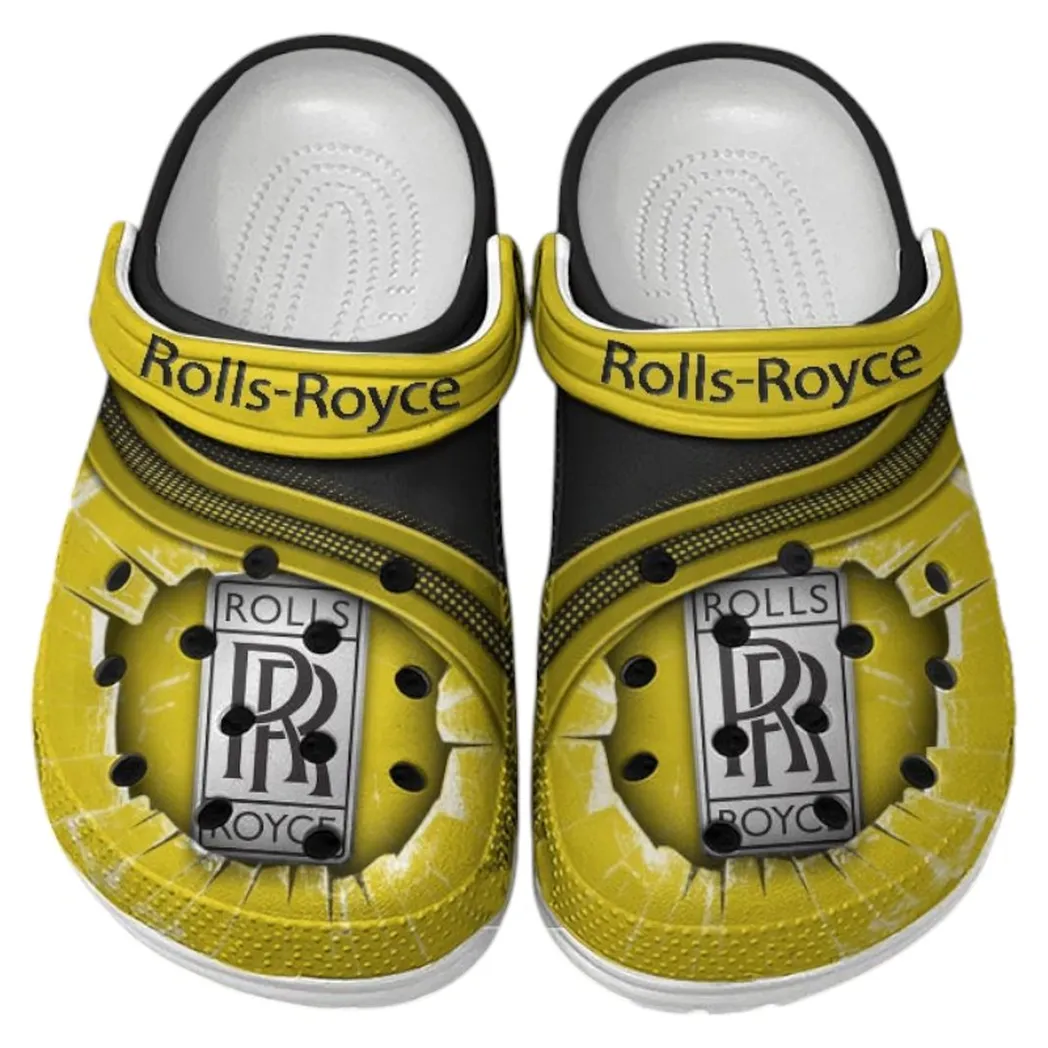 rolls royce crocs clogs men women gift for rolls royce fan car188032025185 yellow 4fy5k