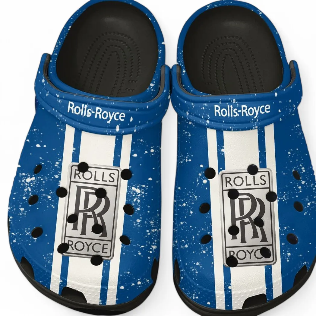 Rolls Royce Crocs, Gift For Rolls Royce Lovers, Gift For Him, Husband, Boyfriend CAR62022025126 - Black