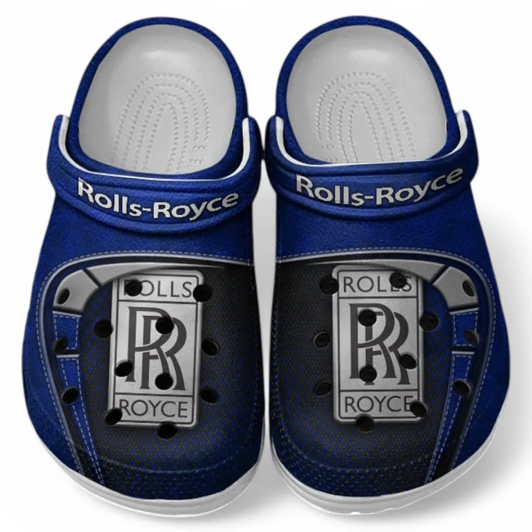 rolls royce crocs sandals for men women gift for rolls royce fan car177031425598 blue wmdao