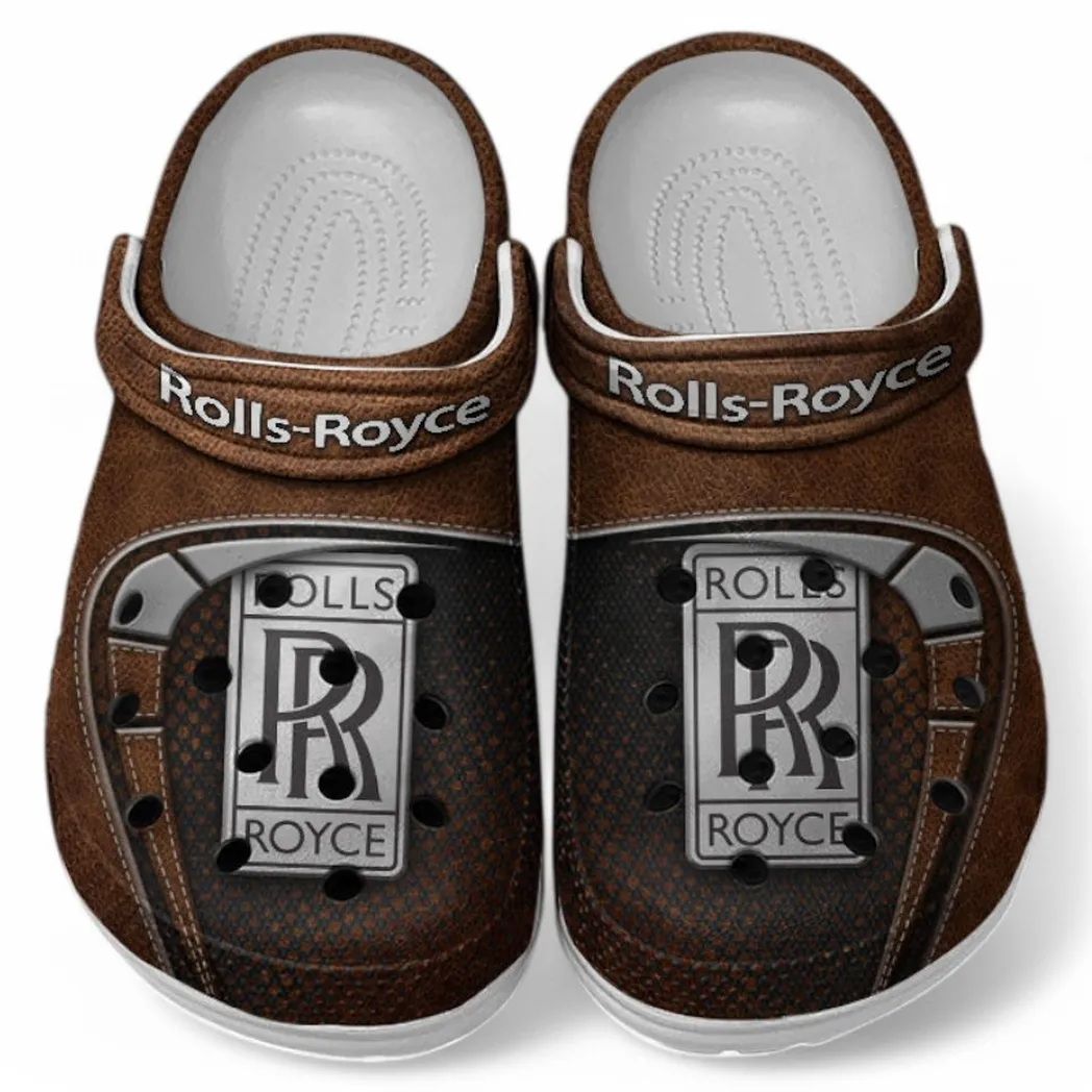 Rolls Royce Crocs Sandals For Men Women, Gift For Rolls Royce Fan CAR177031425598 - Brown