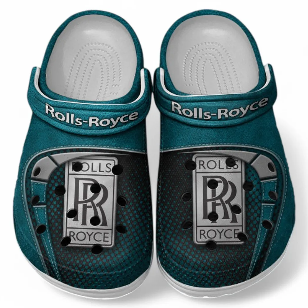 Rolls Royce Crocs Sandals For Men Women, Gift For Rolls Royce Fan CAR177031425598 - Cyan