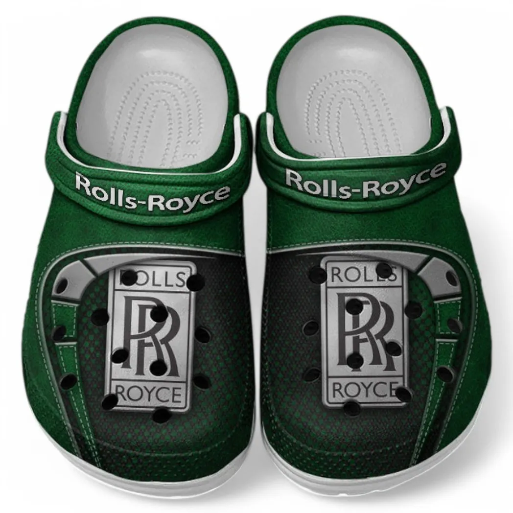 Rolls Royce Crocs Sandals For Men Women, Gift For Rolls Royce Fan CAR177031425598 - Green