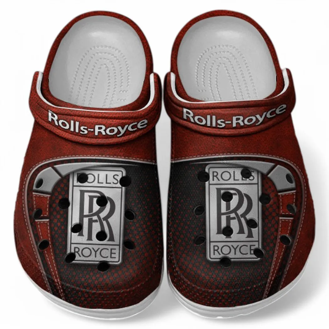 Rolls Royce Crocs Sandals For Men Women, Gift For Rolls Royce Fan CAR177031425598 - Red