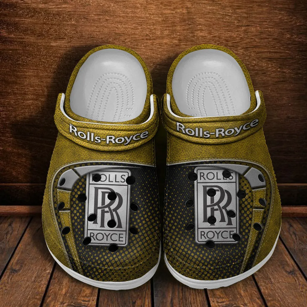 rolls royce crocs sandals for men women gift for rolls royce fan car177031425598 yellow