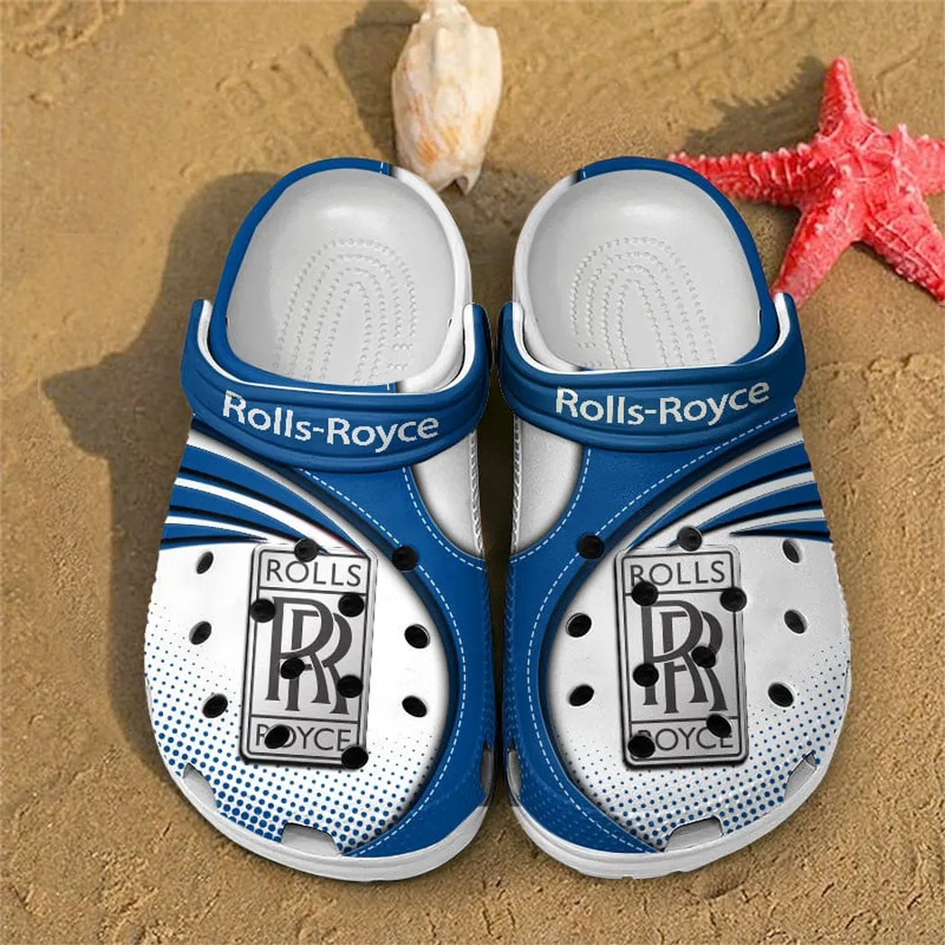 rolls royce crocs sandals for men women gift for rolls royce fan car181031525704 blue 1oyos