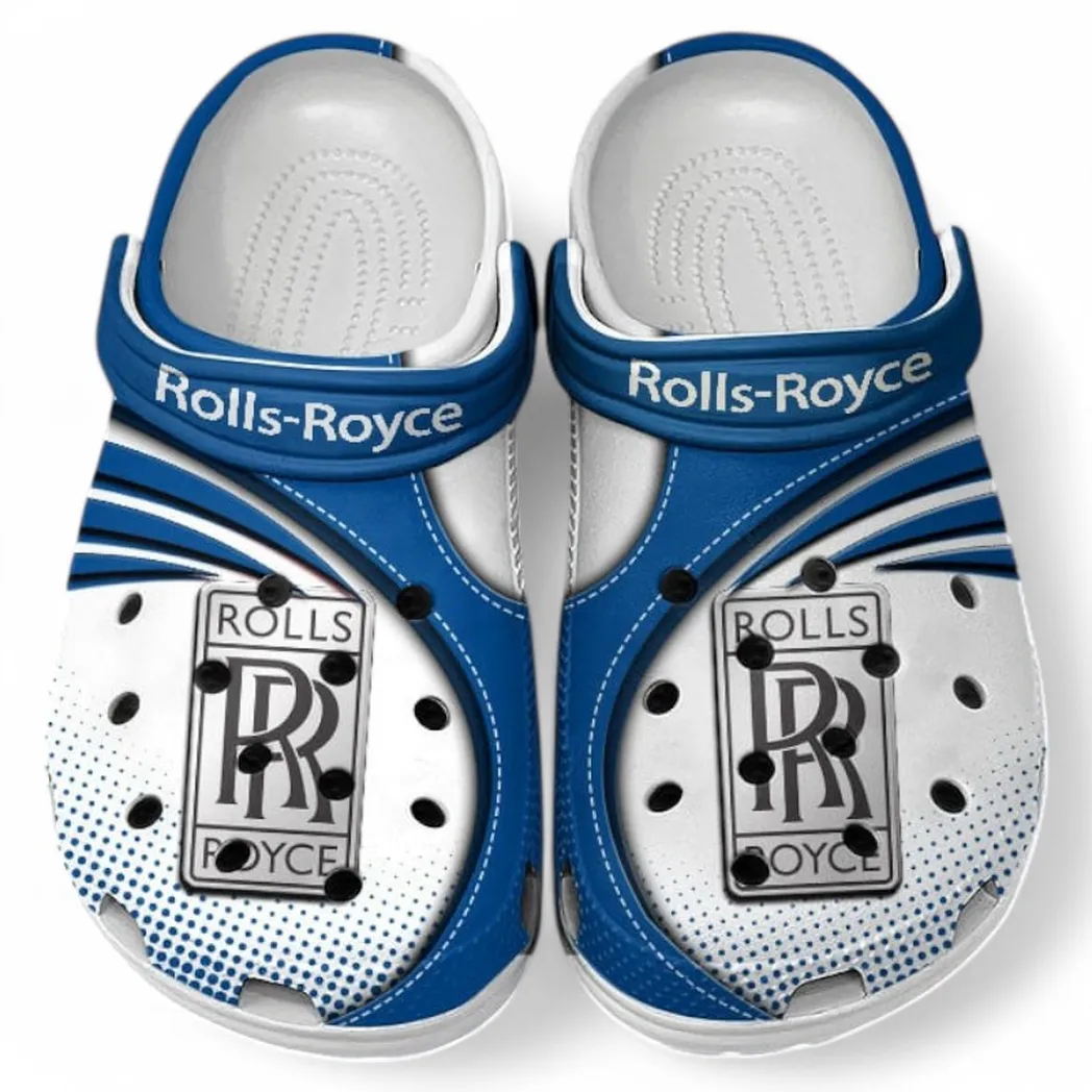 Rolls Royce Crocs Sandals For Men Women, Gift For Rolls Royce Fan CAR181031525704 - Blue