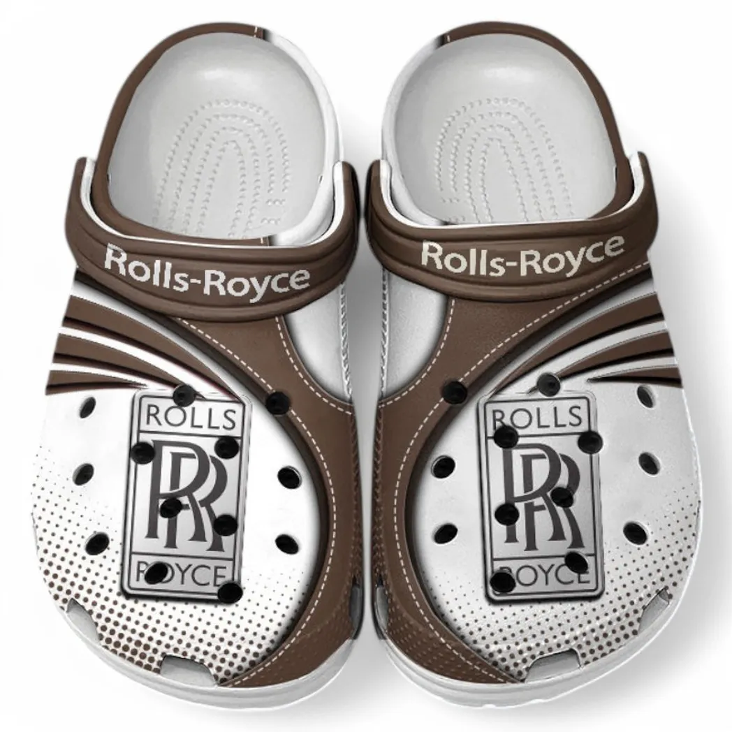 Rolls Royce Crocs Sandals For Men Women, Gift For Rolls Royce Fan CAR181031525704 - Brown