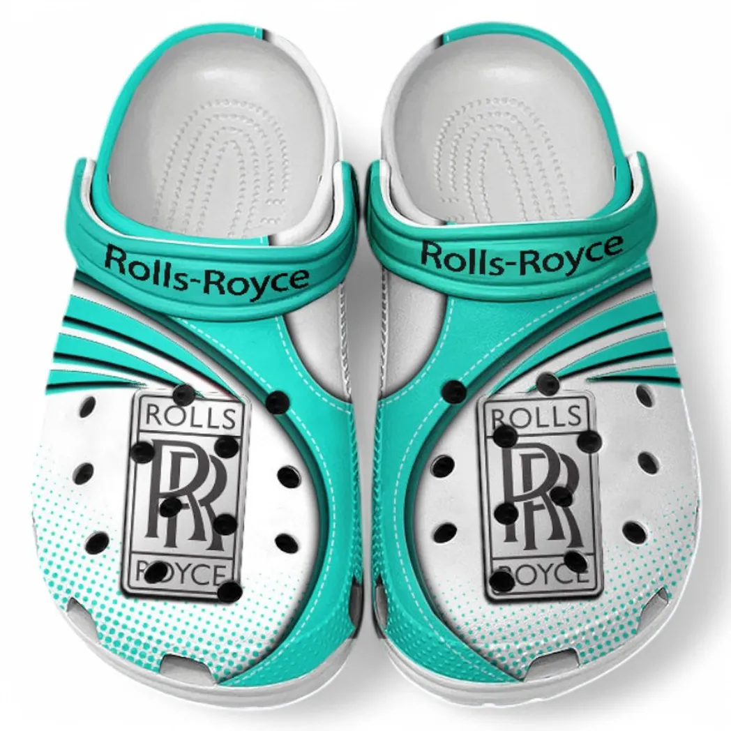 Rolls Royce Crocs Sandals For Men Women, Gift For Rolls Royce Fan CAR181031525704 - Cyan
