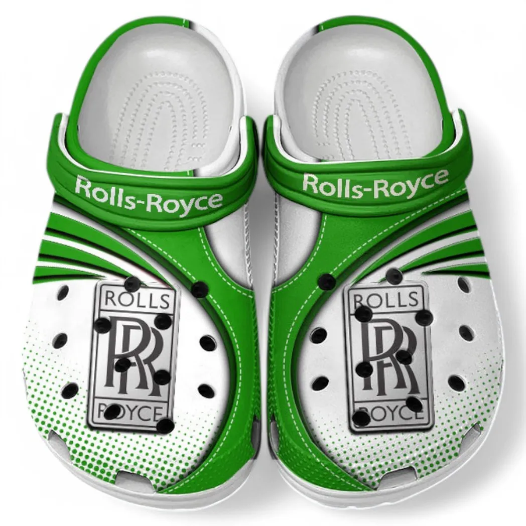 Rolls Royce Crocs Sandals For Men Women, Gift For Rolls Royce Fan CAR181031525704 - Green