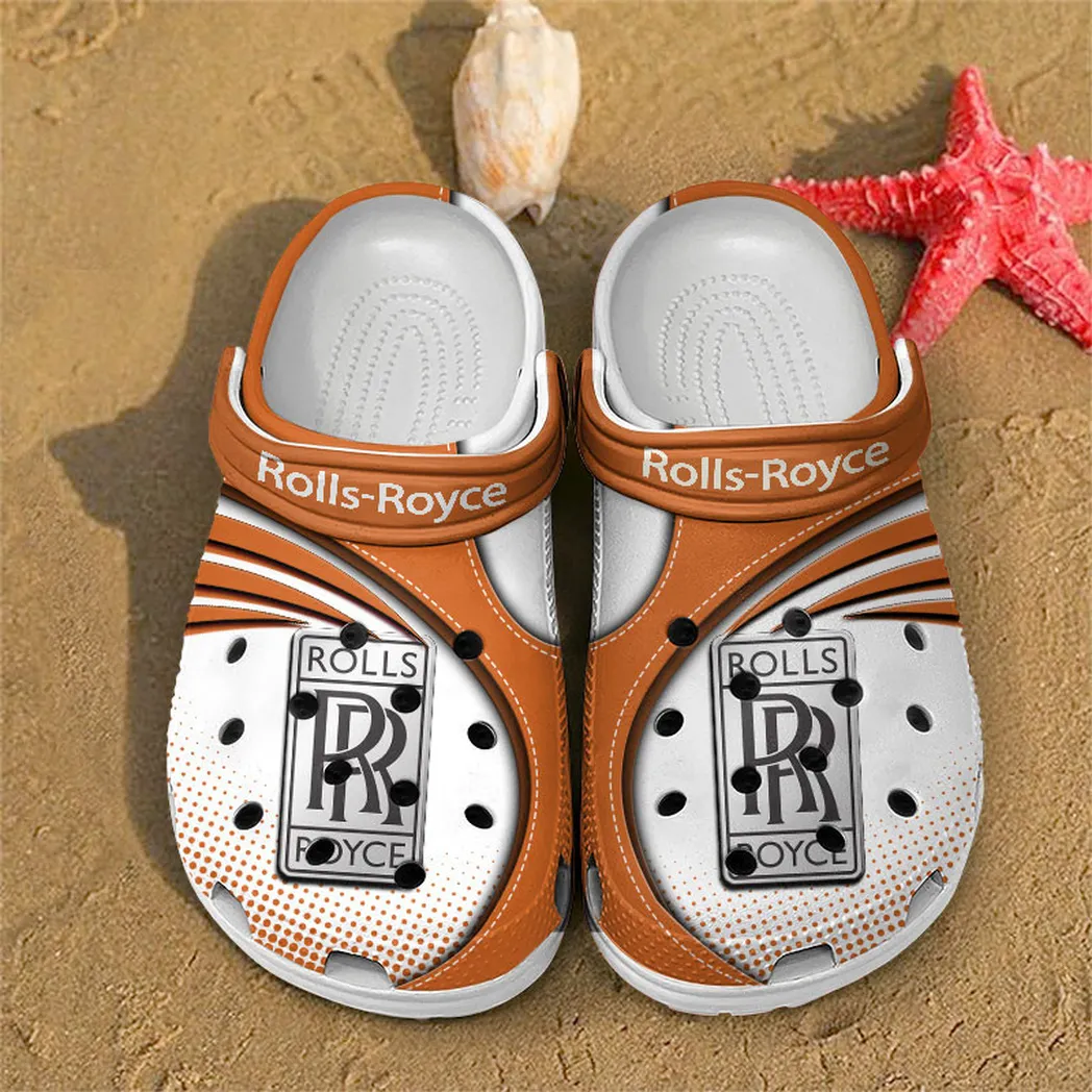 rolls royce crocs sandals for men women gift for rolls royce fan car181031525704 orange g6meh
