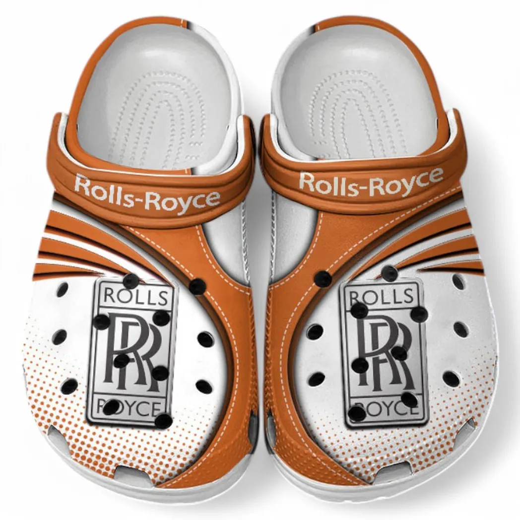 rolls royce crocs sandals for men women gift for rolls royce fan car181031525704 orange
