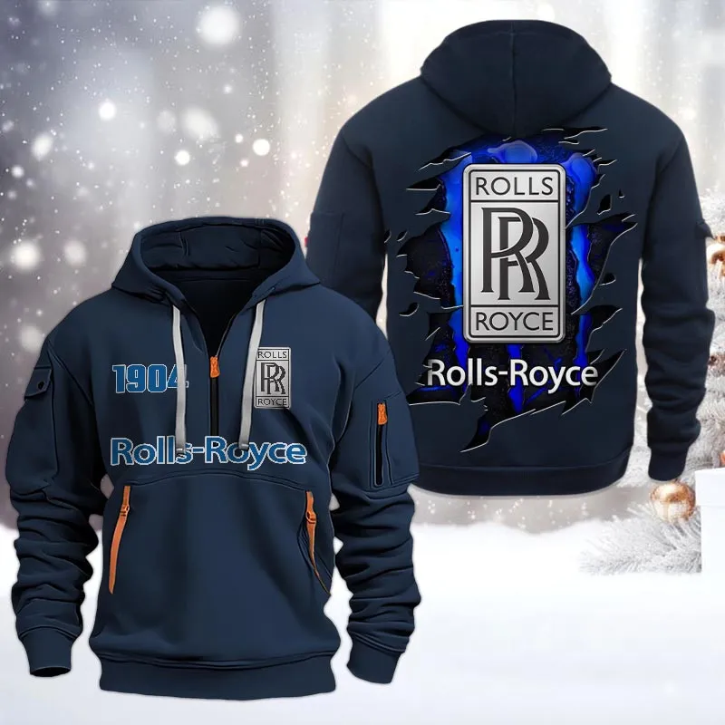 rolls royce half zip hoodie all over print half zip hoodies for men car198032786 navy yvvzn