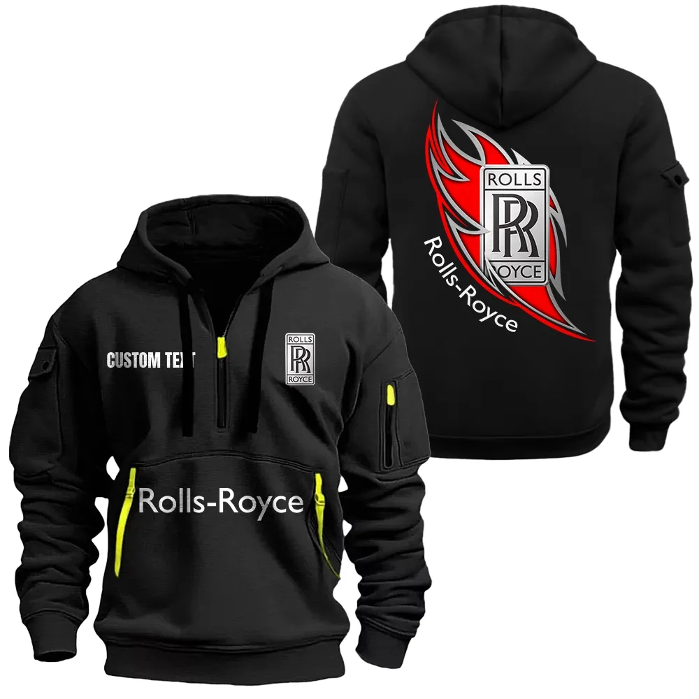 rolls royce motor cars hoodie half zipper car1701112168 car all over print hoodie half zipper black
