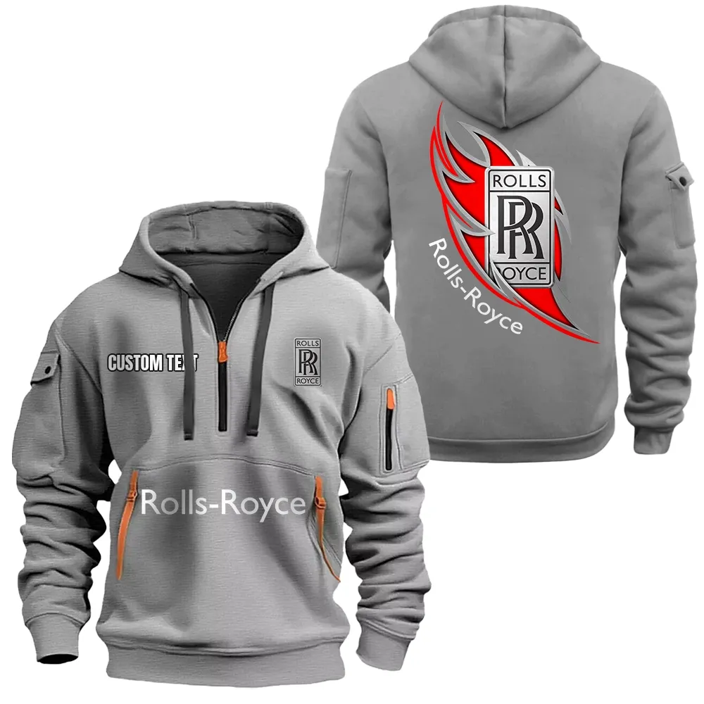rolls royce motor cars hoodie half zipper car1701112168 car all over print hoodie half zipper gray blhfm