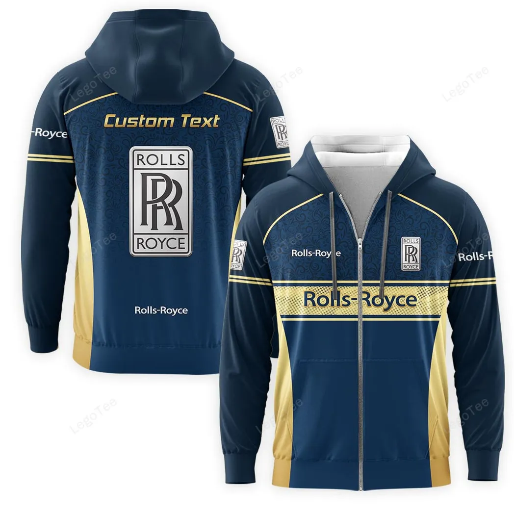 Rolls Royce Zipper Hoodie, Gift For Rolls Royce Lovers, Gift For Him, Husband, Boyfriend CAR137021325896-6