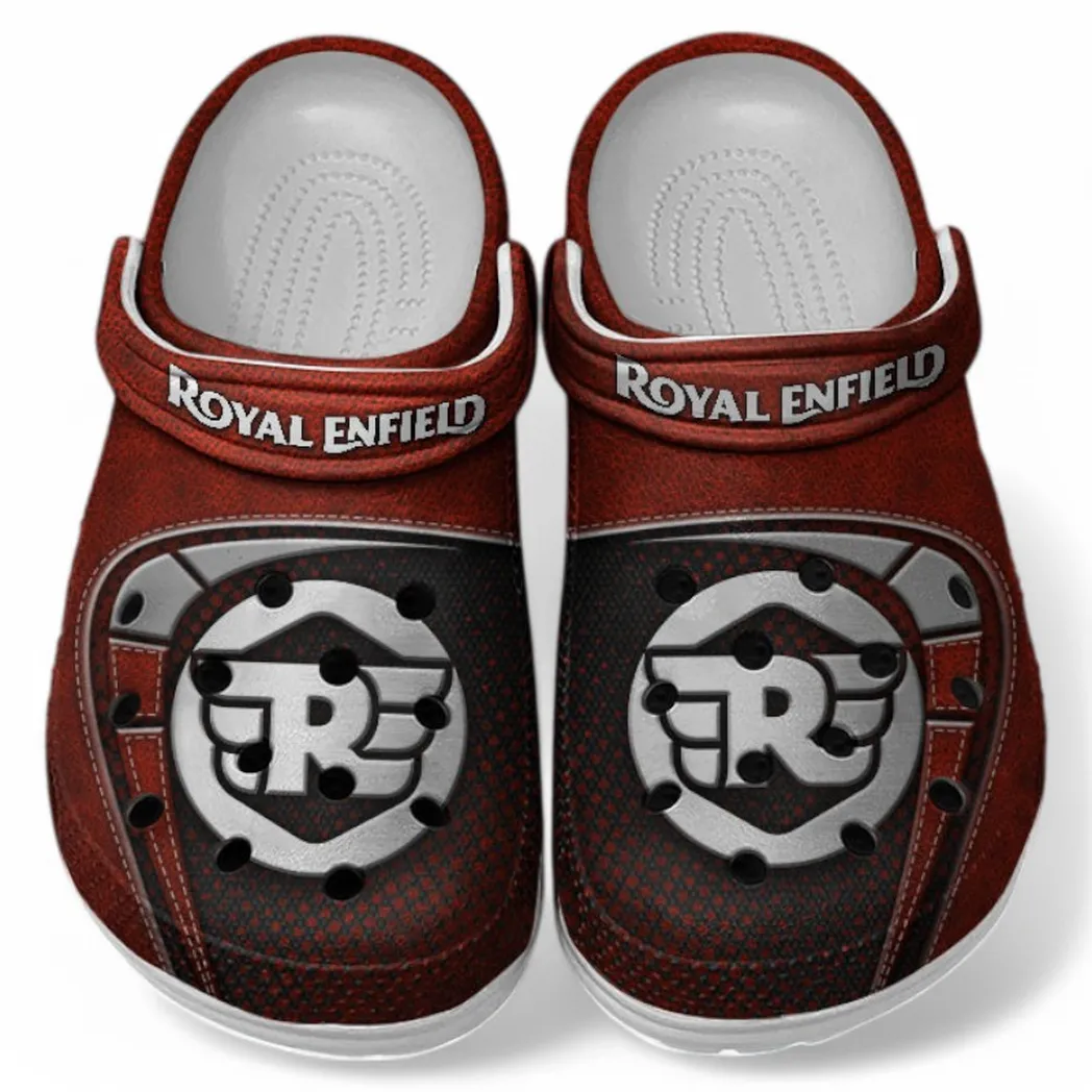 Royal Enfield Crocs Shoes, Clogs Men Women, Gift For Royal Enfield Fan CAR183031725119 - Red
