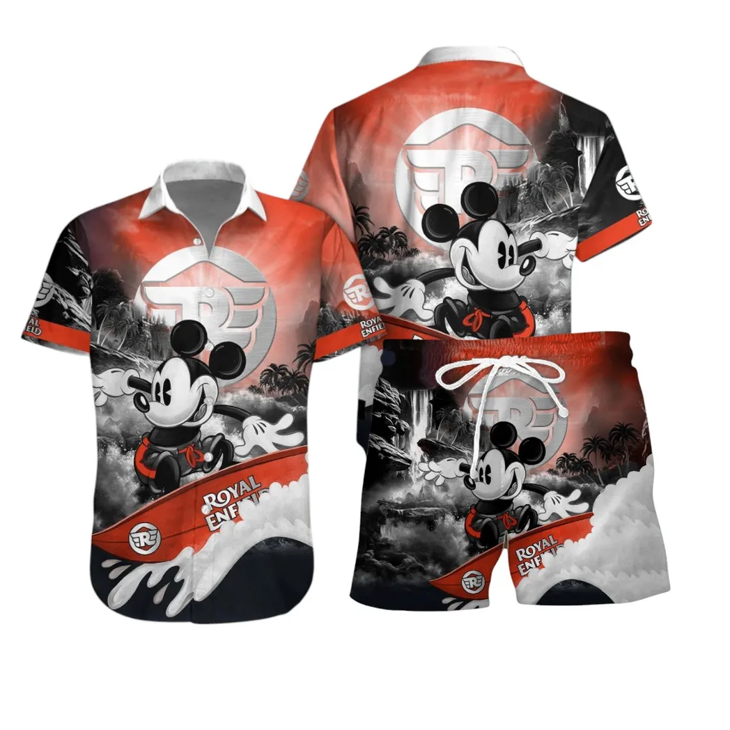 Royal Enfield Hawaiian Shirt Set, Gift For Royal Enfield Lovers, Gift For Him, Husband, Boyfriend CAR53030625101