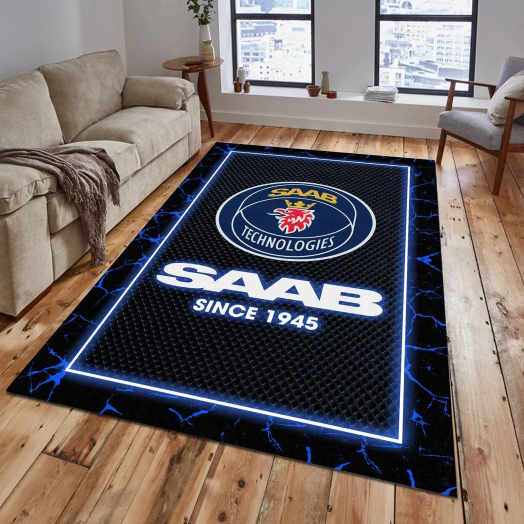saab automobile rug gift for saab automobile lovers gift for him husband boyfriend car5202192572 blue y6nlo