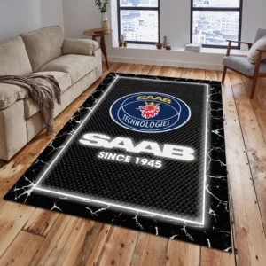 Saab Automobile Rug, All Over Print Carpet For Saab Automobile Lovers CAR5202192572 - Grey