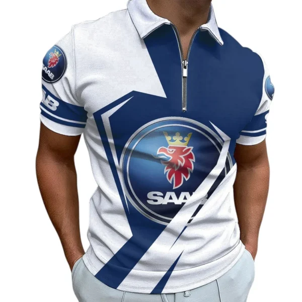 saab automobile zipper polo shirt gift for saab automobile lovers gift for him husband boyfriend car3202122556 vafnc