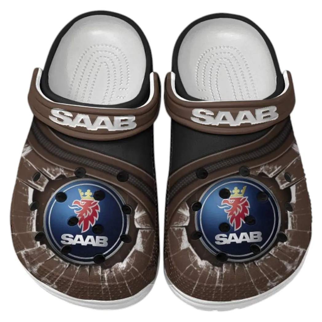 Saab Crocs Clogs Men Women, Gift For Saab Fan CAR188032025169 - Brown