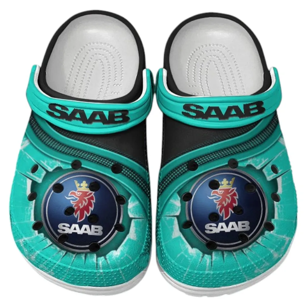 Saab Crocs Clogs Men Women, Gift For Saab Fan CAR188032025169 - Cyan